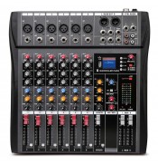 CT-60S Professional audio mixer 6 Channel with MP3 Player+Bluetooth U disk 48V Phantom Power Source USB recording