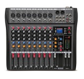8-Channel Professional Audio Effects Mixer with USB