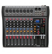8-Channel Professional Audio Effects Mixer with USB