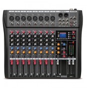 8-Channel Professional Audio Effects Mixer with USB
