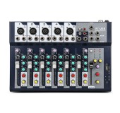 7-Input Compact Stereo Mixer with Effects