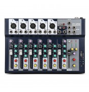 7-Input Compact Stereo Mixer with Effects