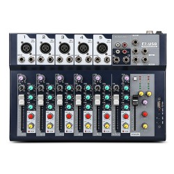 7-Input Compact Stereo Mixer with Effects