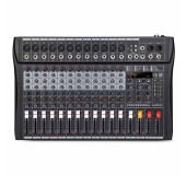 12 channel mixer Audio Interface Mixer USB Bluetooth Mixing Console 48V Phantom Power Sound Board Music Reverb For PC Stage Studio DJ Sound Controller Analog Mixer