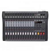 12 channel mixer Audio Interface Mixer USB Bluetooth Mixing Console 48V Phantom Power Sound Board Music Reverb For PC Stage Studio DJ Sound Controller Analog Mixer